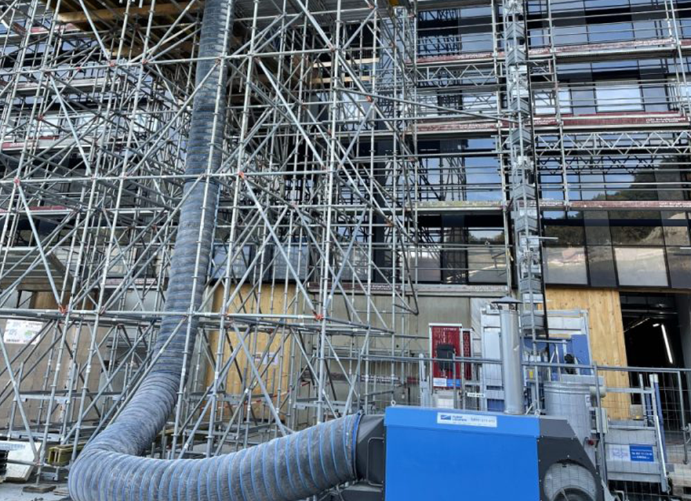 Das Baugewerbe: Vermietung von Beheizung während der Winterzeit.